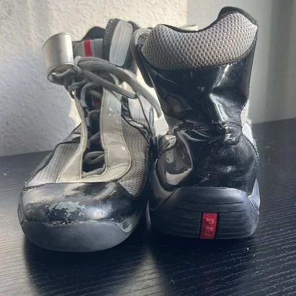 Prada Americas Cup Hightop Sneakers.